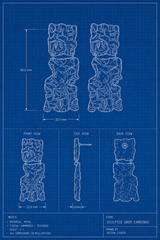 Hammered Gold Drop Earring