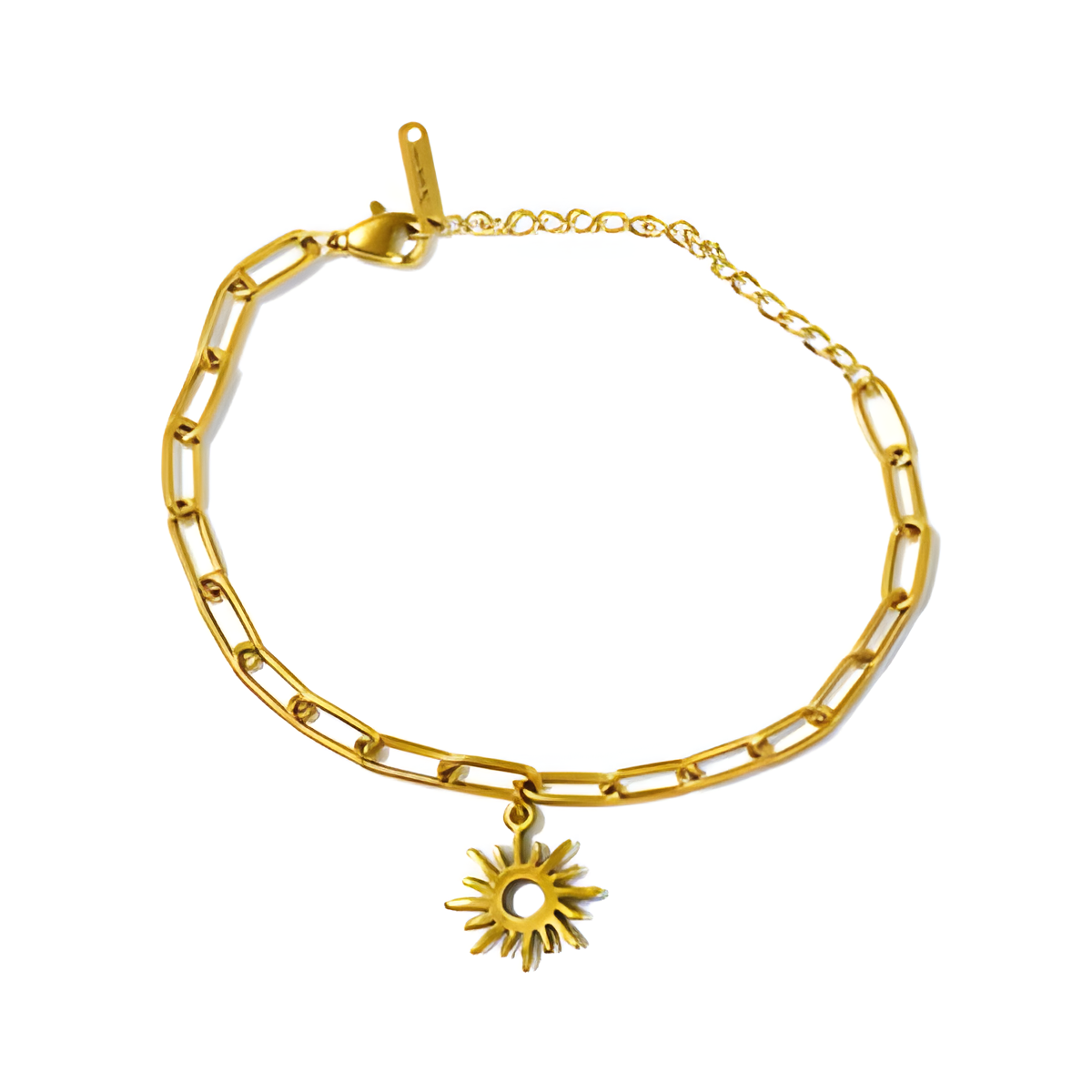 Sun Charm Gold Bracelet