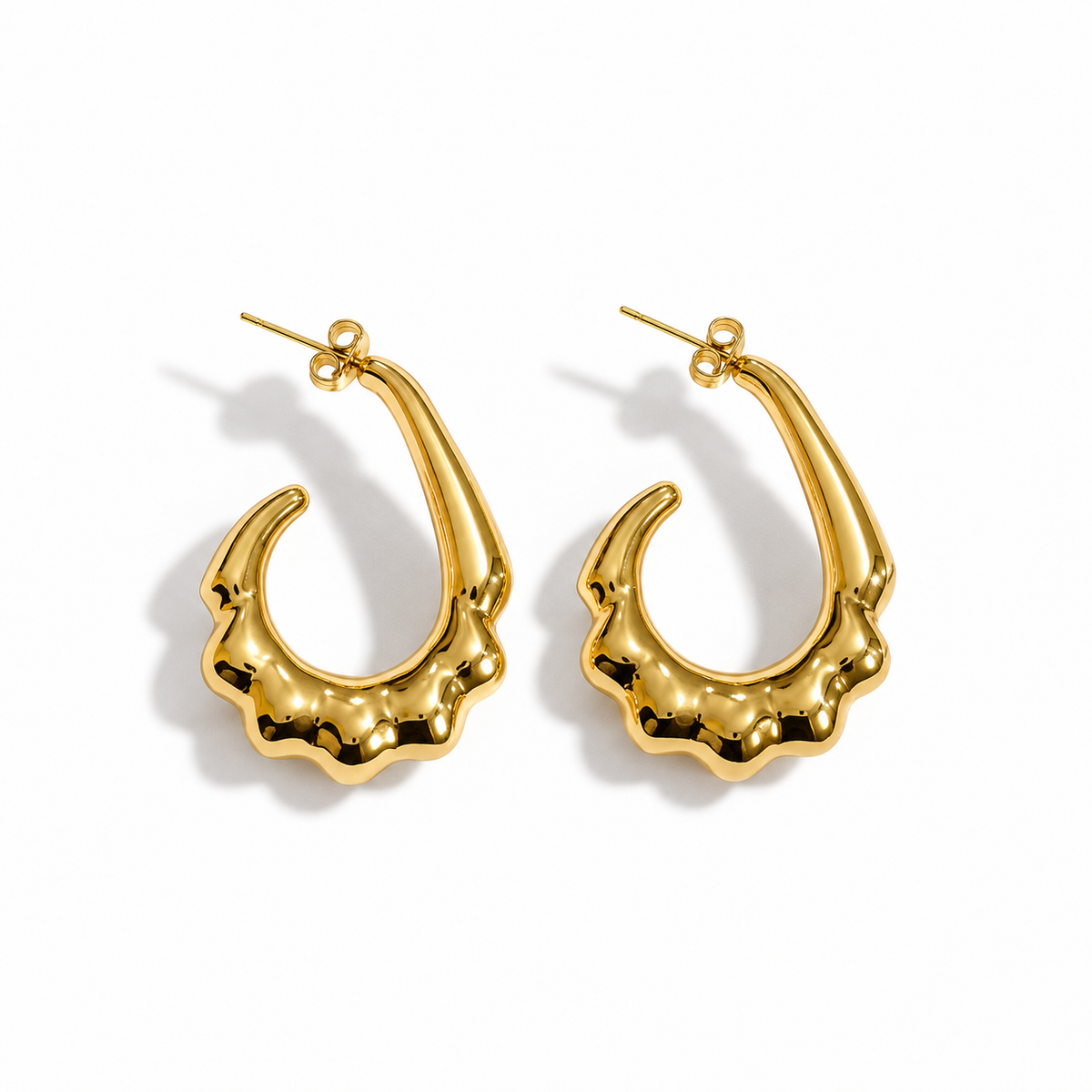 Molten Hoop Earrings