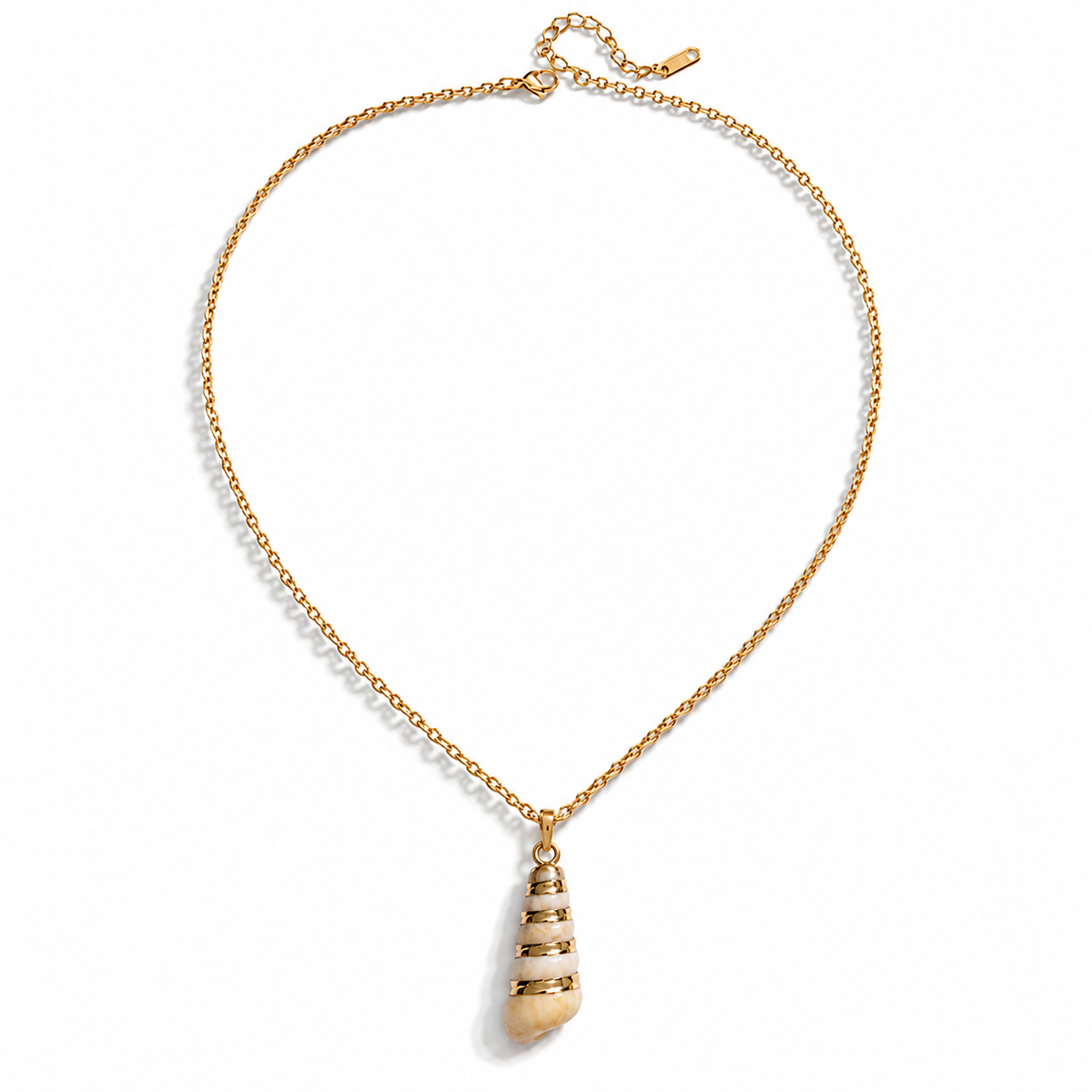 Golden Cone Shell Necklace