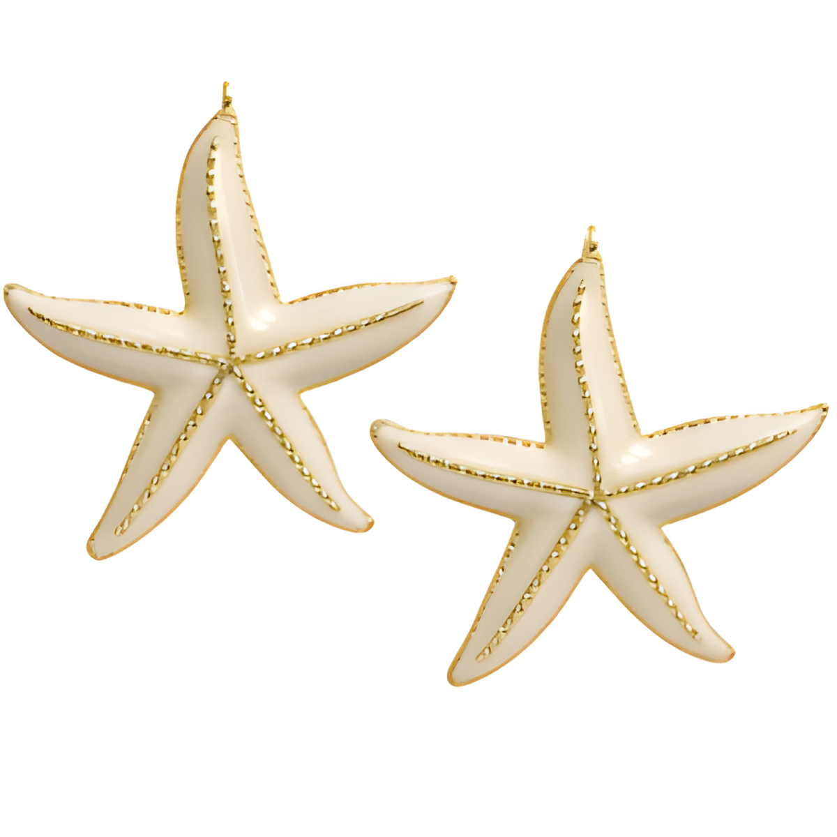 White starfish earring
