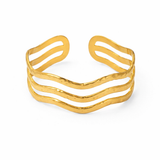 Wave Gold Cuff