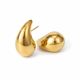 Golden Drop Stud Earrings