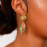 Rainbow Shell Earrings