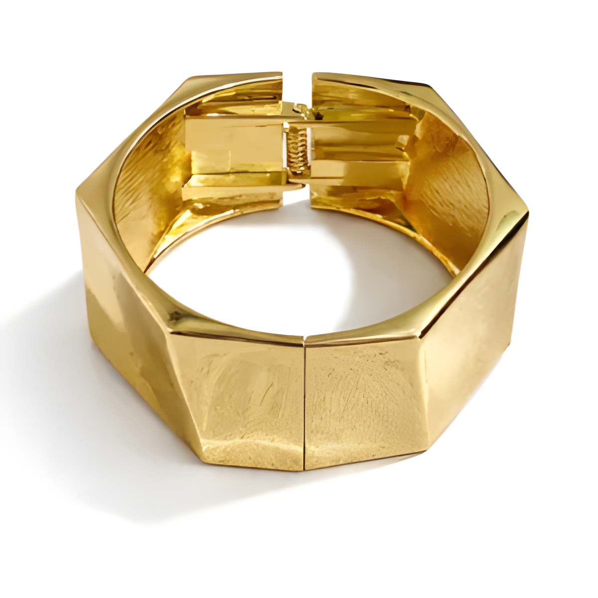 Golden Faceted Cuff