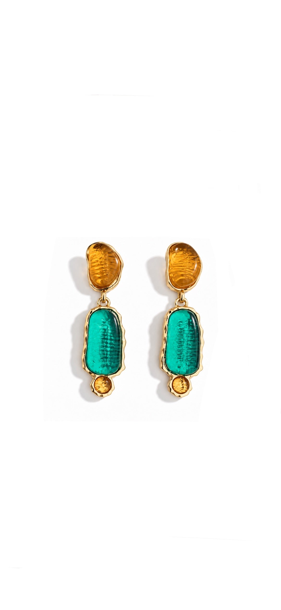 Lagoon Amber Earrings
