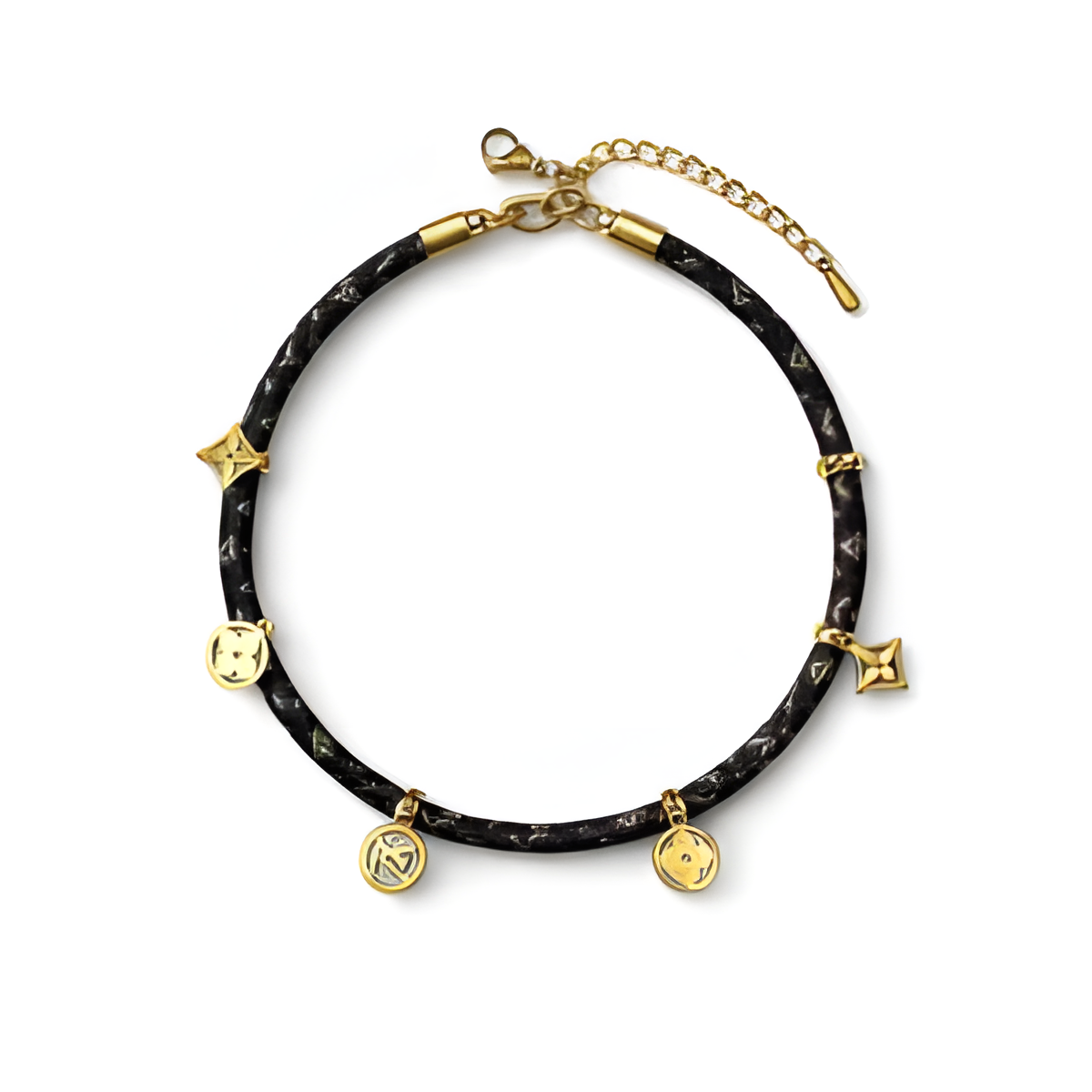 LV Black Charm Bracelet