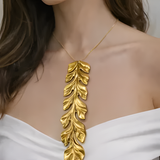Golden Laurel Necklace