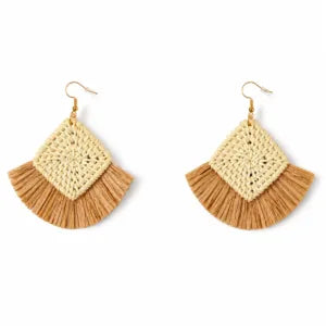 Ivory Raffia Earrings