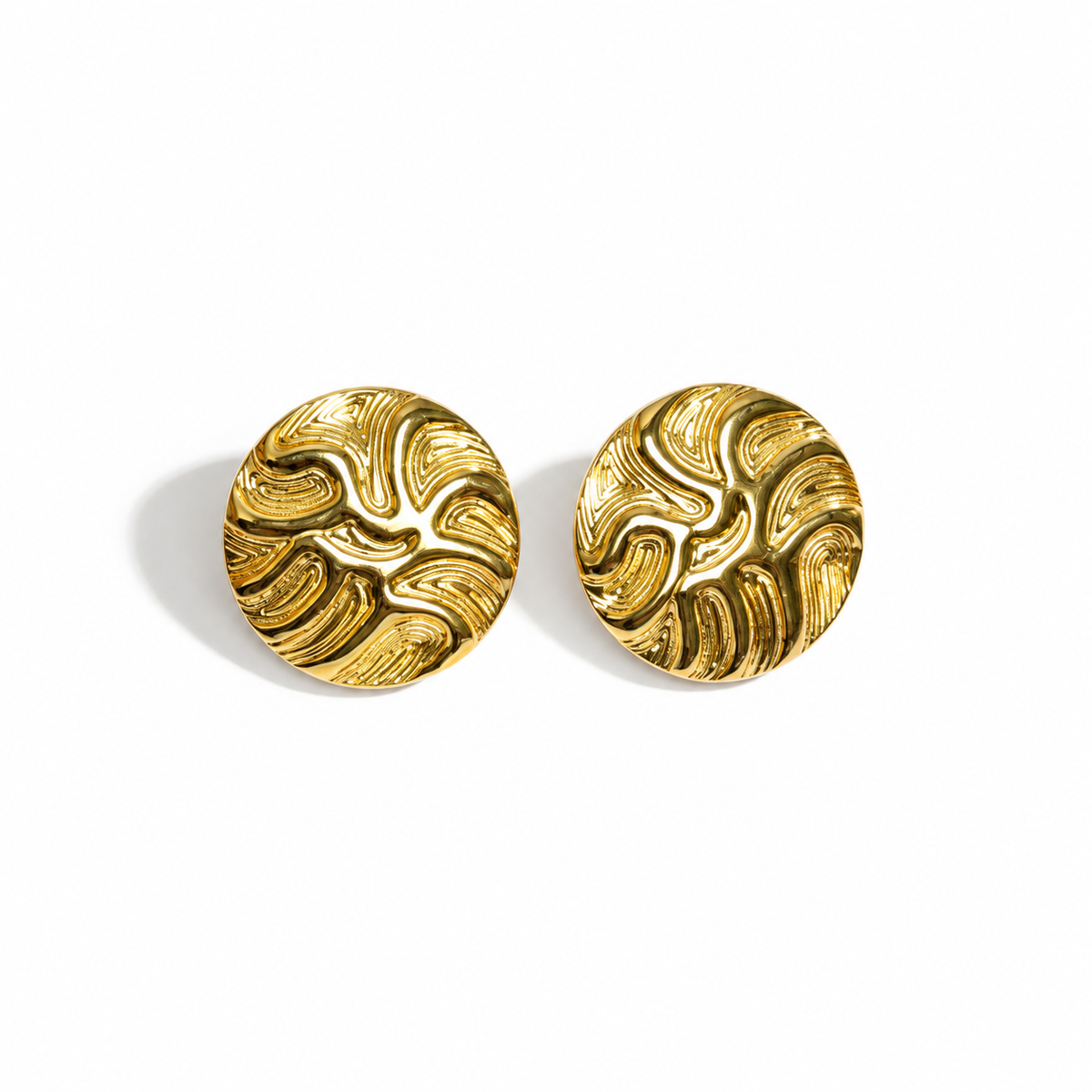 Golden Swirl Earrings
