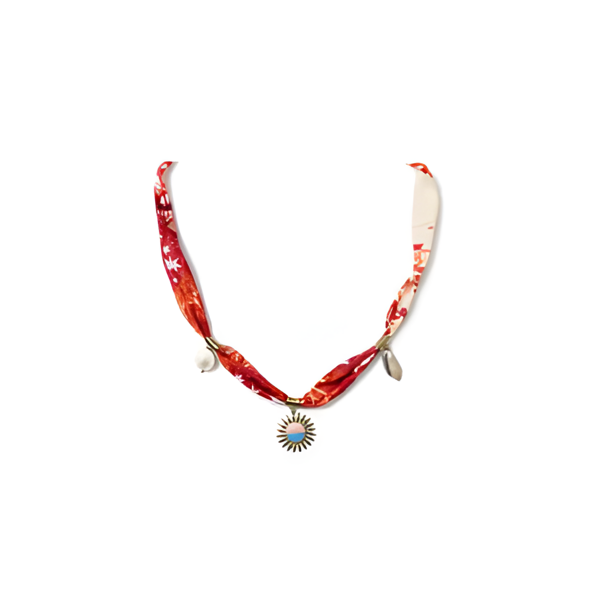 Scarlet Sun Charm Necklace