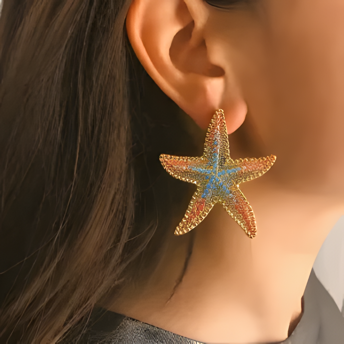 Colorful Starfish Earrings