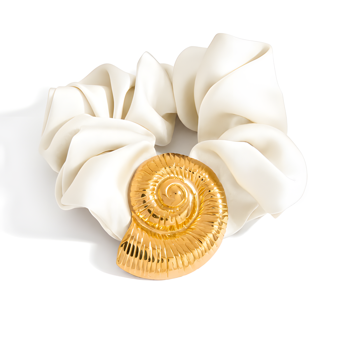 Off White Seashell Scrunchie