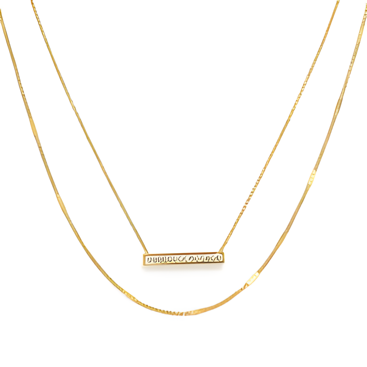 Double Layer Bar Necklace