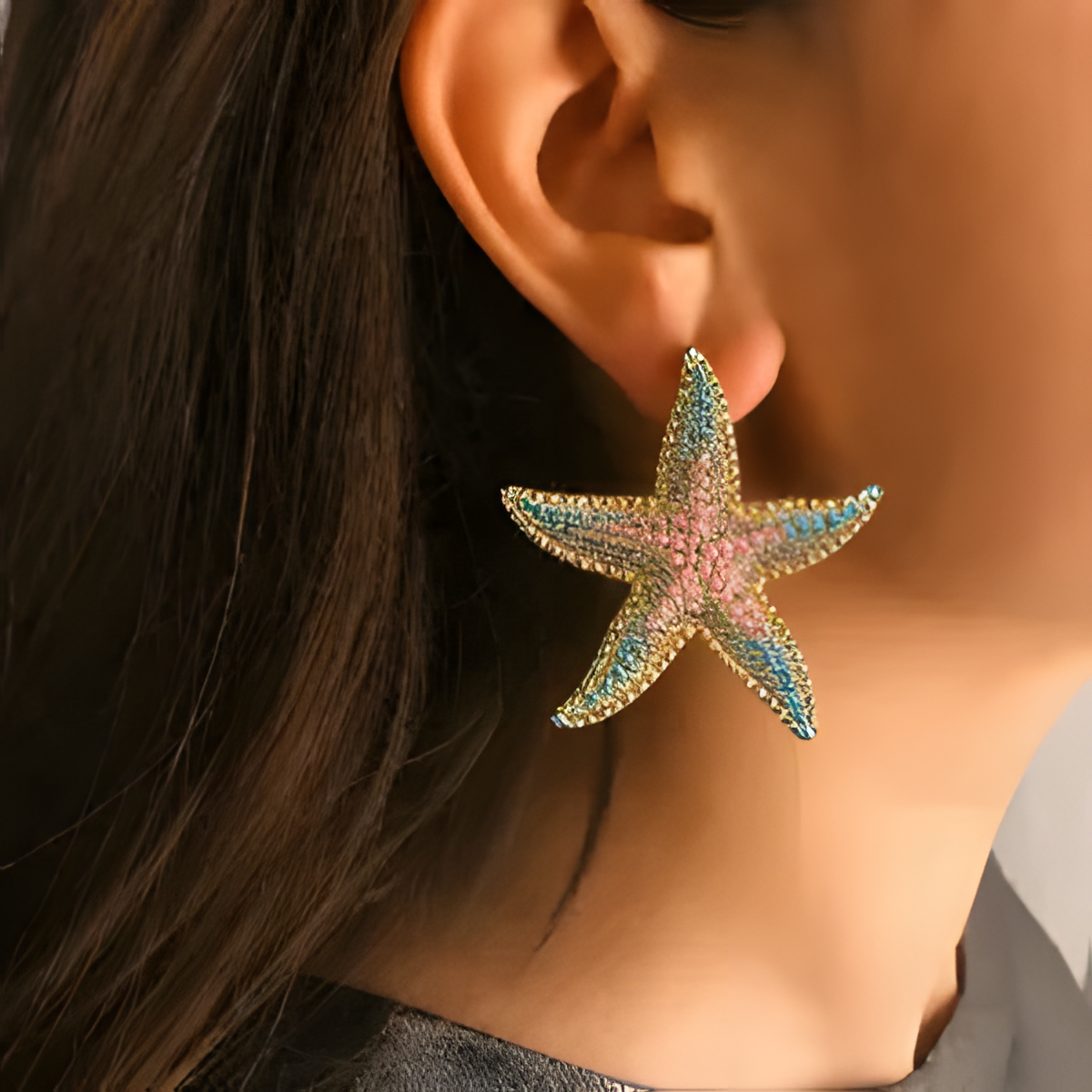 Turquoise Starfish Earrings