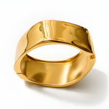 Sculpted Gold Bangle