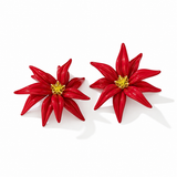 Red flower earring