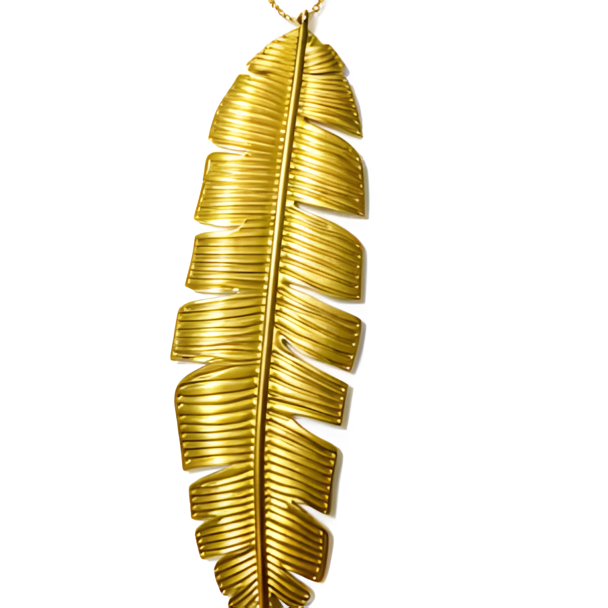 Golden Feather Necklace