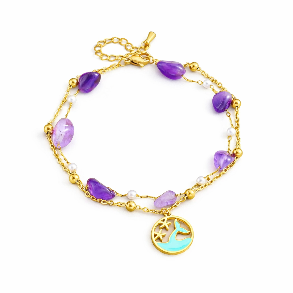 Amethyst Charm Bracelet