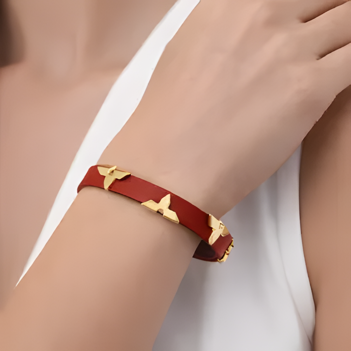 Red LV Bracelet
