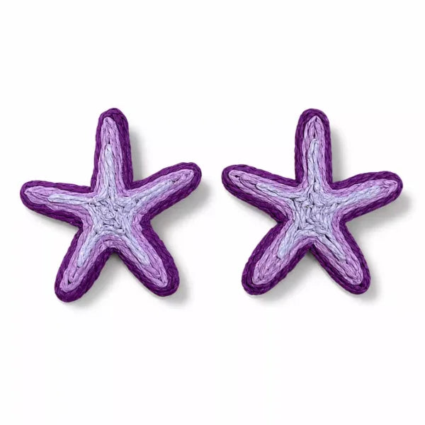 Purple Starfish Earrings