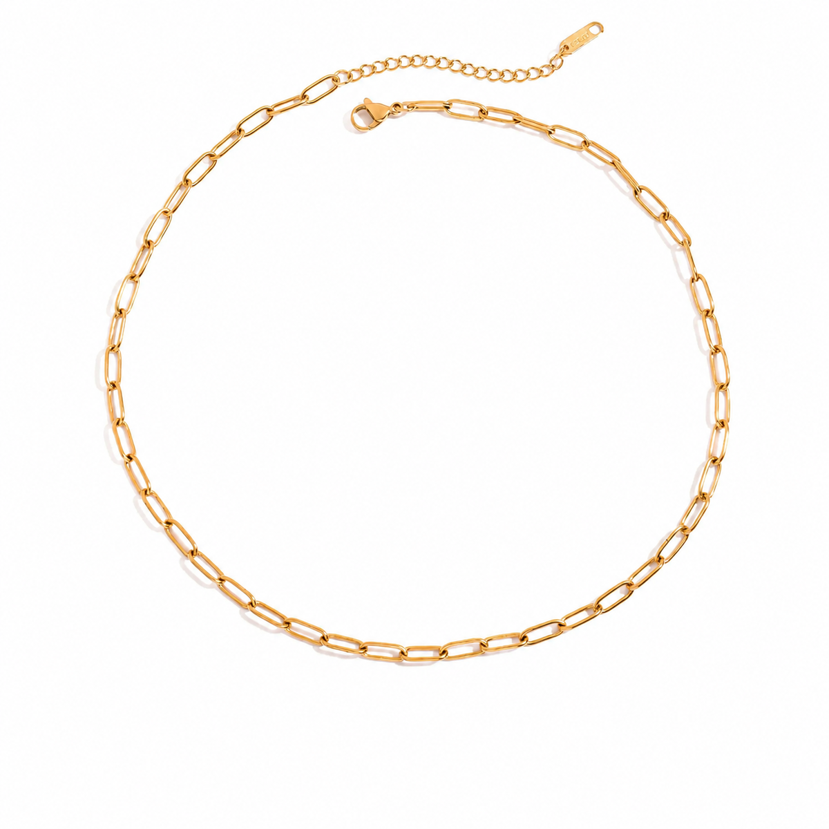 Golden Paperclip Chain Necklace