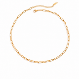 Golden Paperclip Chain Necklace