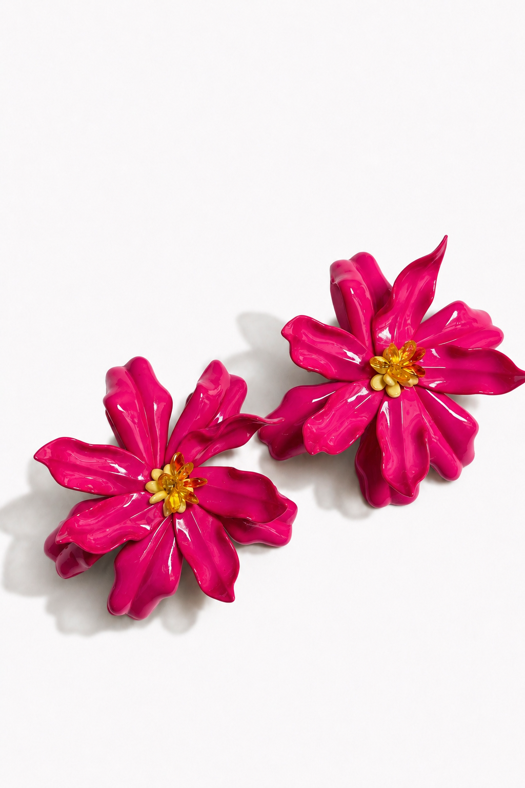 Fuchsia Flower Earrings