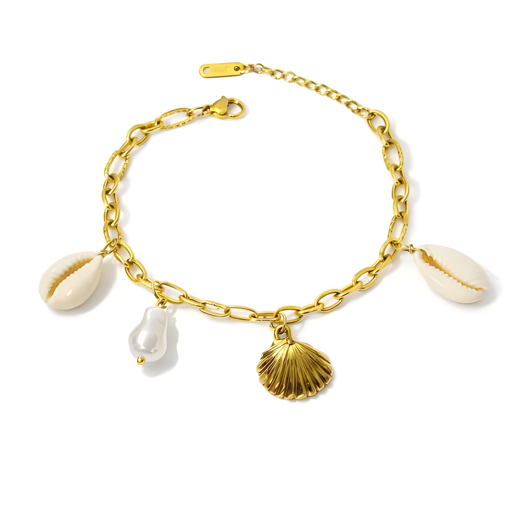 Shell & Pearl Charm Bracelet