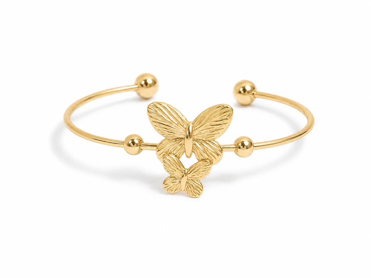 Golden butterfly bracelet