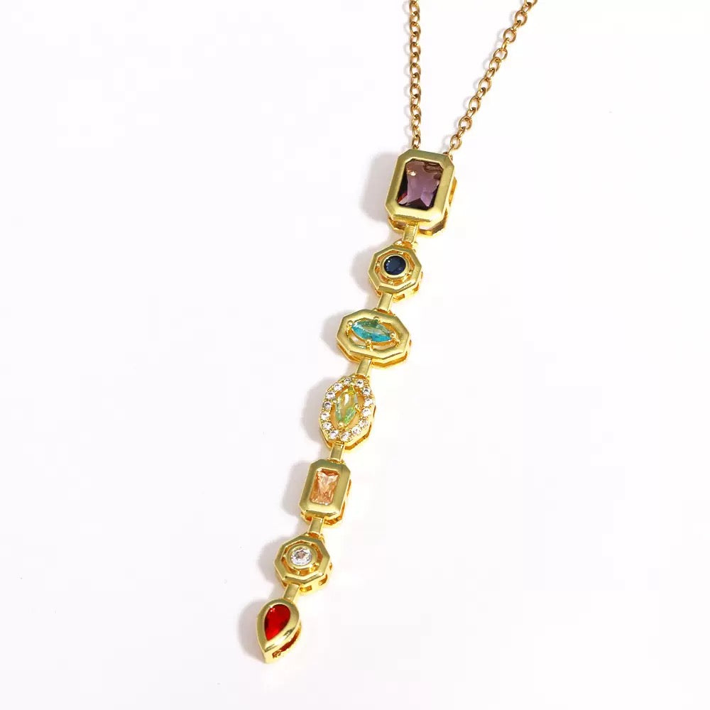 Gemstone Cascade Necklace