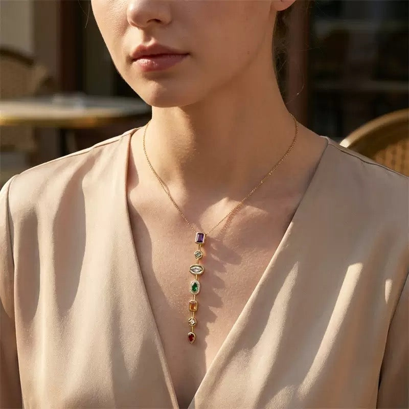 Gemstone Cascade Necklace