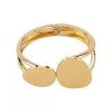 Round Disc Gold Bangle