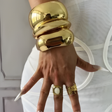 Sculpted Gold Bangle