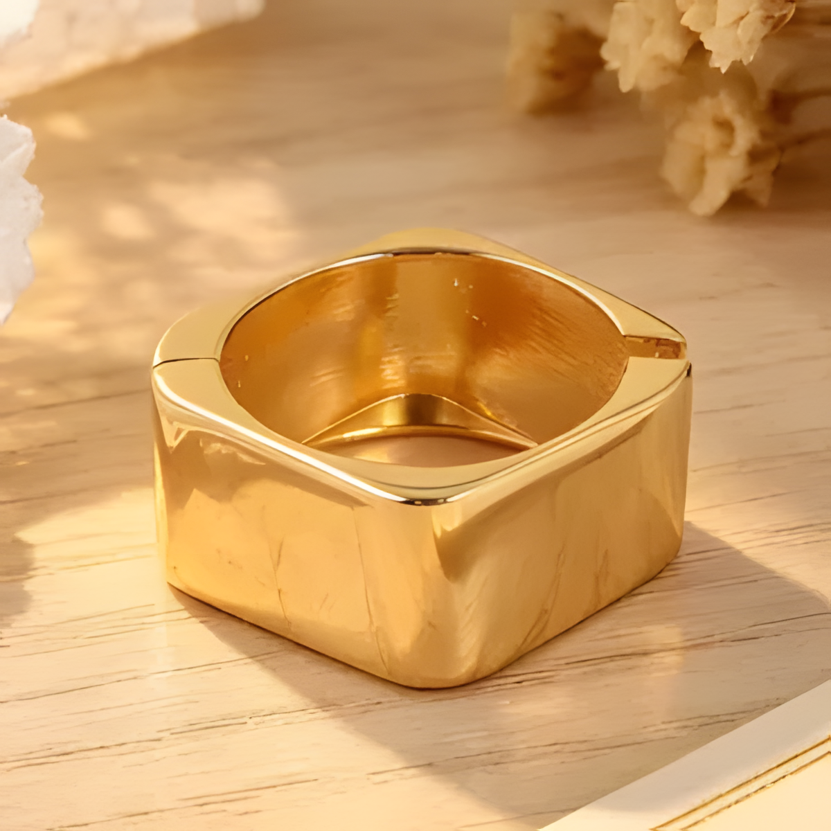 Sculpted Gold Bangle