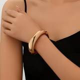 Gold Wave Bangle