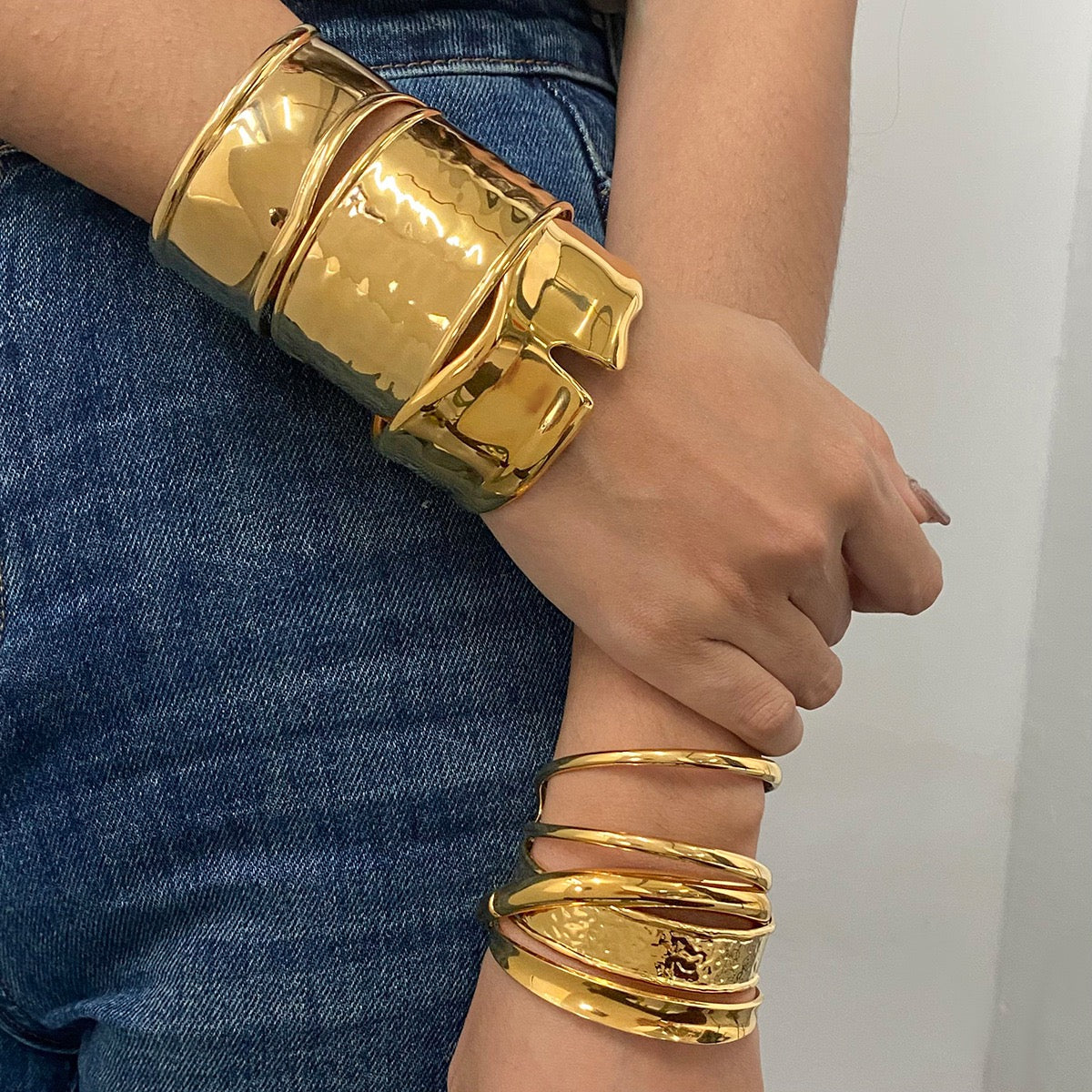 Golden Wave Cuff Bracelet