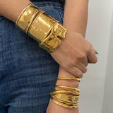 Golden Wave Cuff Bracelet