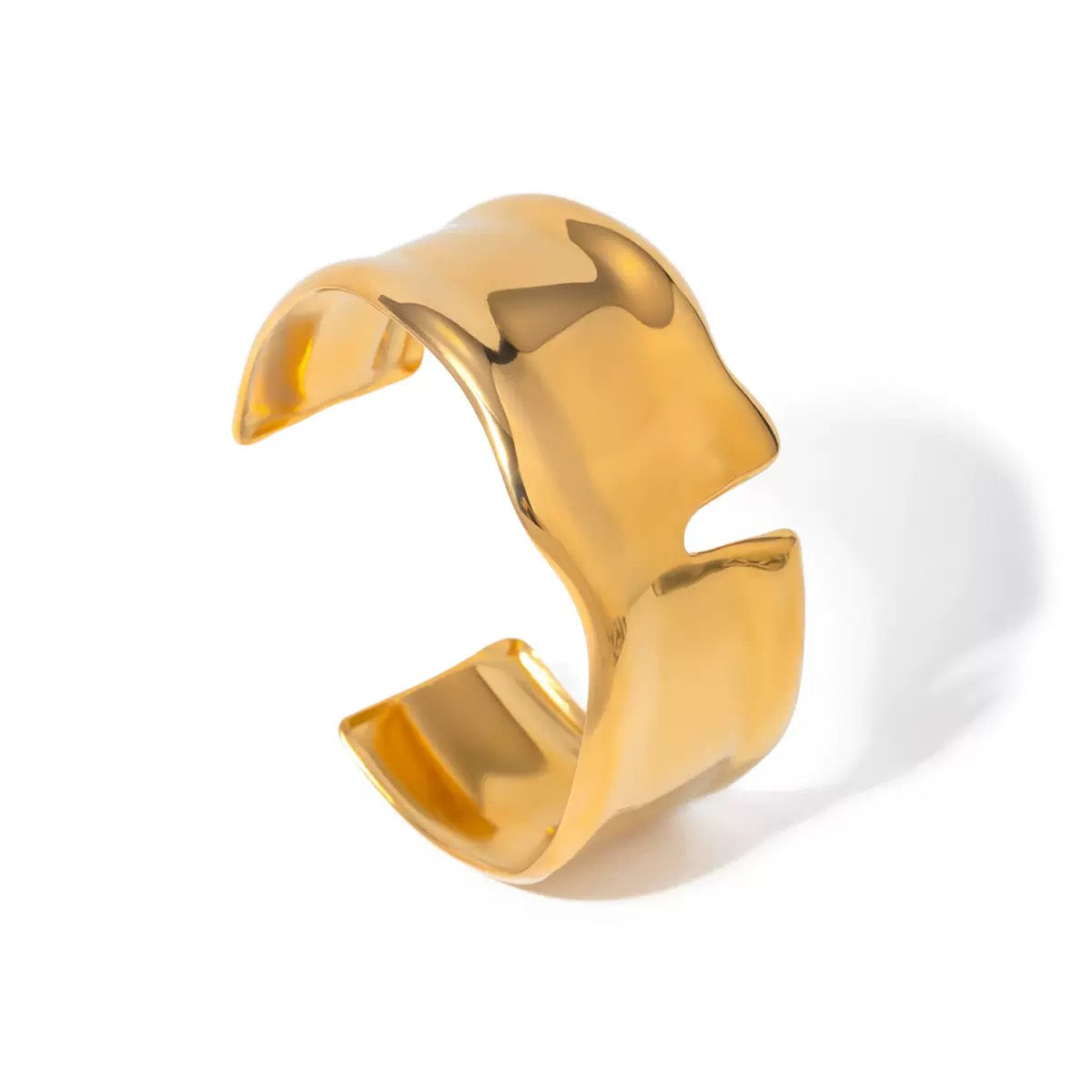 Golden Wave Cuff Bracelet