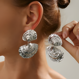 Silver Fashion Shell Earrings