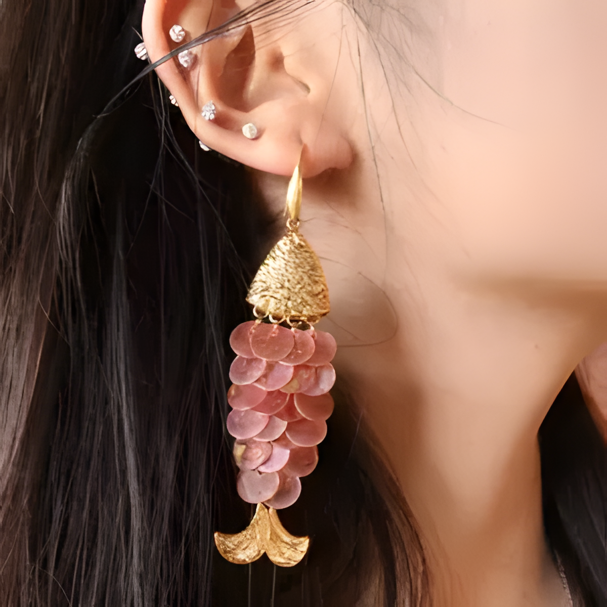 Ruby Cascade Earrings