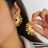 Earring Sun Wings Gold