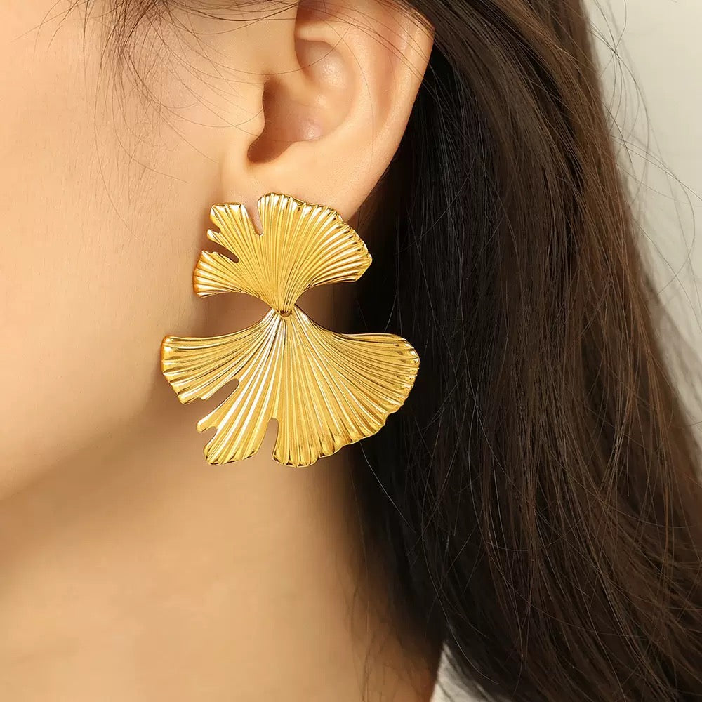 Earring Ginkgo Leaf