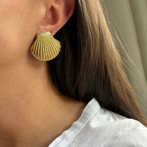 Earring Golden Shell
