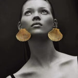 Earring Golden Shell