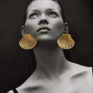 Earring Golden Shell