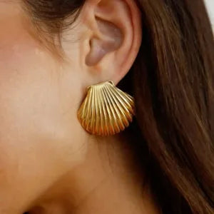 Earring Golden Shell