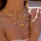 Starfish Trio Necklace