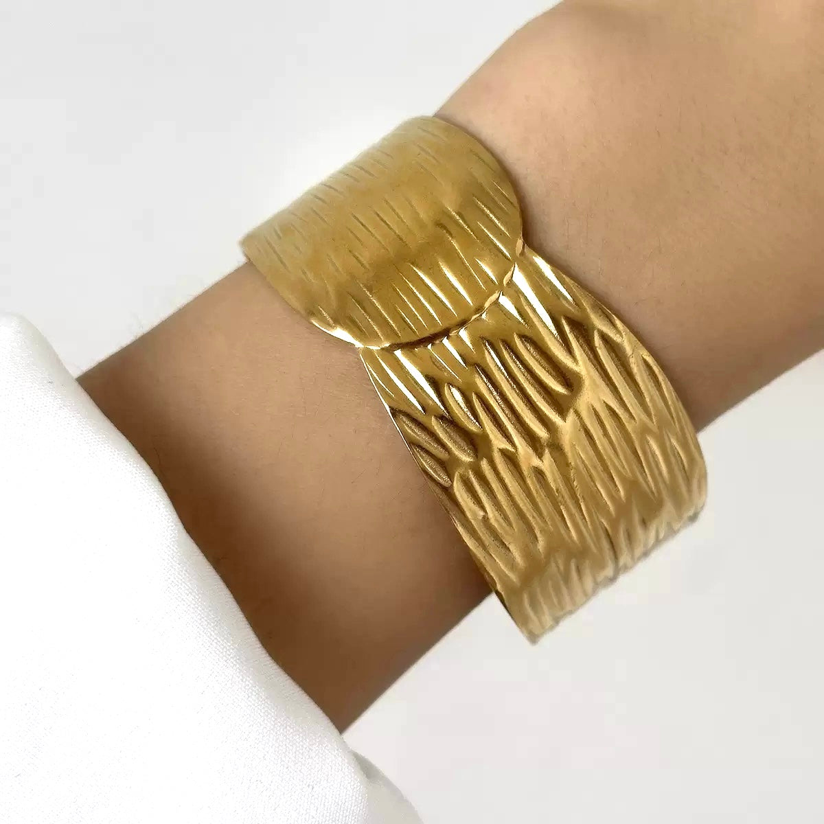 Golden Texture Cuff