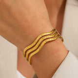 Wave Gold Cuff